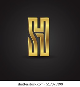 Vector graphic elegant golden font / Symbol