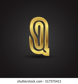 Vector graphic elegant golden font / Symbol