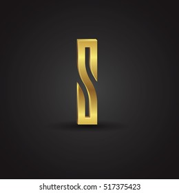 Vector graphic elegant golden font / Symbol