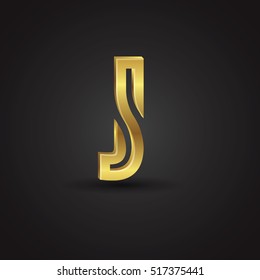 Vector graphic elegant golden font / Symbol