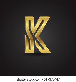 Vector graphic elegant golden font / Symbol
