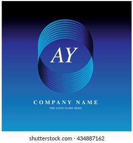 Vector graphic elegant logo and font . Symbol of business and finance. Letter A and Y