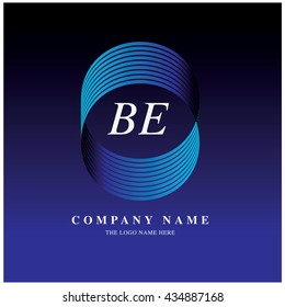 Vector graphic elegant logo and font . Symbol of business and finance. Letter B and E