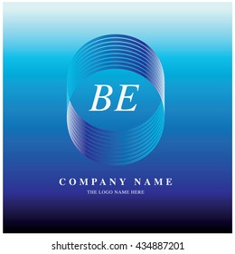 Vector graphic elegant logo and font . Symbol of business and finance. Letter B and E
