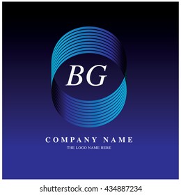 Vector graphic elegant logo and font . Symbol of business and finance. Letter B and G