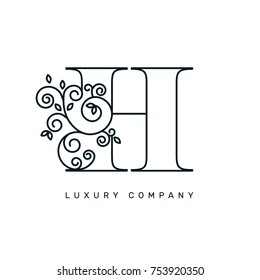 Vector graphic elegant logotype / Letter H