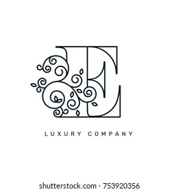 Vector graphic elegant logotype / Letter E