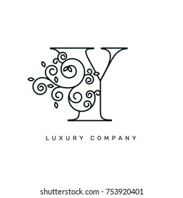 Vector graphic elegant logotype / Letter Y