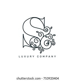 Vector graphic elegant logotype / Letter S