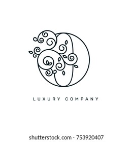 Vector graphic elegant logotype / Letter O