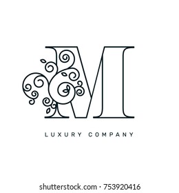 Vector graphic elegant logotype / Letter M