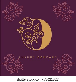 Vector graphic elegant logotype / Letter O