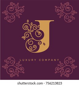 Vector graphic elegant logotype / Letter J