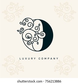 Vector graphic elegant logotype / Letter O