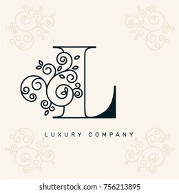 Vector graphic elegant logotype / Letter L