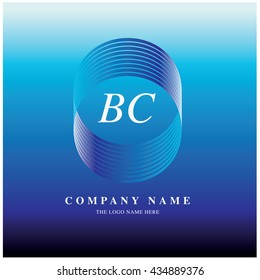 Vector graphic elegant and simple logo with font . Symbol of finance, business, industry and technology. Letter B and C