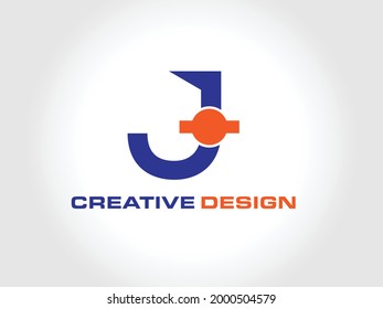Vector graphic elegant sliced alphabet symbol with star element on top  Letter J