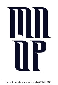 Vector graphic elegant and stylish letters 