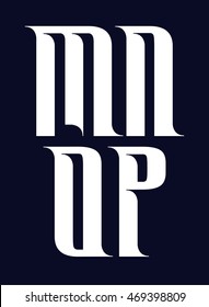 Vector graphic elegant and stylish letters 
