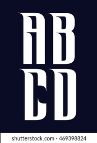 Vector graphic elegant and stylish letters 