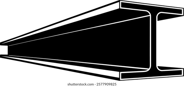 Vector graphic element - Steel girder with perspective