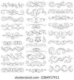 Vector graphic elements for design vector elements. Swirl elements decorative illustration