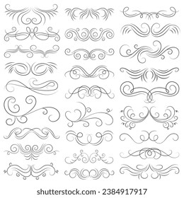 Vector graphic elements for design vector elements. Swirl elements decorative illustration