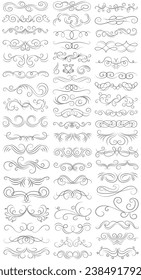 Vector graphic elements for design vector elements. Swirl elements decorative illustration