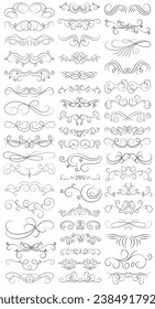 Vector graphic elements for design vector elements. Swirl elements decorative illustration