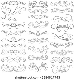 Vector graphic elements for design vector elements. Swirl elements decorative illustration