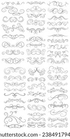 Vector graphic elements for design vector elements. Swirl elements decorative illustration