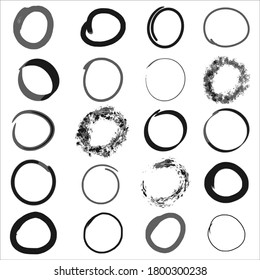 Vector graphic elements in the form of circles, markers for text. Use for collages, flyers, presentations, posters, banners, flyers, memes, social media layouts.