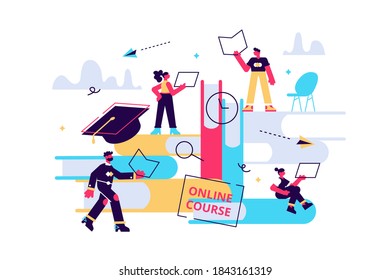 vector graphic elements. Stylish frame for the text on the topic of education. training young people to gain knowledge from books and the Internet. design composition on lain students vector