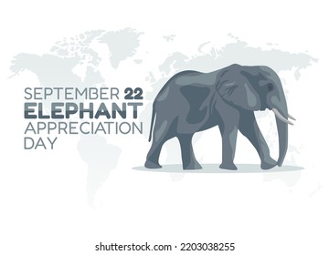 vector graphic of elephant appreciation day good for elephant appreciation day celebration. flat design. flyer design.flat illustration.