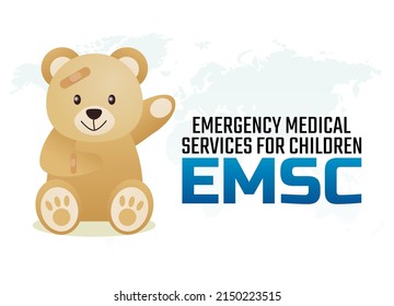 gráfico vectorial de los servicios médicos de emergencia para niños. diseño plano. diseño de volante.ilustración plana.