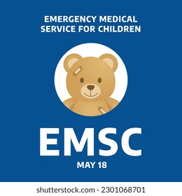 vector graphic of Emergency Medical Services for Children Day good for Emergency Medical Services for Children Day celebration. flat design. flyer design.flat illustration.