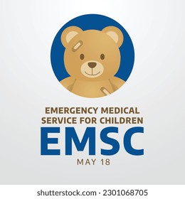 gráfico vectorial de Servicios Médicos de Emergencia para Niños Día bueno para Servicios Médicos de Emergencia para la celebración del Día del Niño. diseño plano. diseño de volante.ilustración plana.