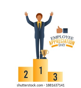 vector graphic of employee appreciation day good for employee appreciation day celebration. flat design. flyer design.flat illustration.
