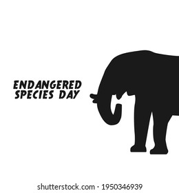 Vector Graphic Of Endangered Species Day Good For Endangered Species Day Celebration. Flat Design. Flyer Design.flat Illustration.