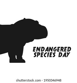 Vector Graphic Of Endangered Species Day Good For Endangered Species Day Celebration. Flat Design. Flyer Design.flat Illustration.