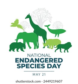 vector graphic of Endangered Species Day ideal for Endangered Species Day celebration.