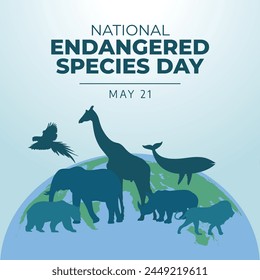 Vector gráfico del Día de las Especies Amenazadas ideal para la celebración del Día de las Especies Amenazadas.