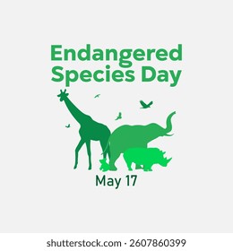 Vector graphic of Endangered Species Day ideal for Endangered Species Day celebration.
