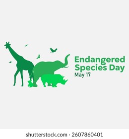Vector graphic of Endangered Species Day ideal for Endangered Species Day celebration.