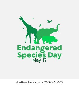 Vector graphic of Endangered Species Day ideal for Endangered Species Day celebration.