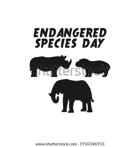 vector graphic of endangered species day good for endangered species day celebration. flat design. flyer design.flat illustration.