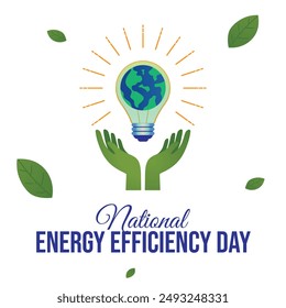 vector graphic of Energy Efficiency Day ideal for Energy Efficiency Day celebration.