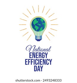 Gráfico Vector del Día de la Eficiencia Energética ideal para la celebración del Día de la Eficiencia Energética.