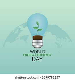 Vektorgrafik des Tages der Energieeffizienz zur Feier des Tages der Energieeffizienz.