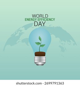 Vektorgrafik des Tages der Energieeffizienz zur Feier des Tages der Energieeffizienz.